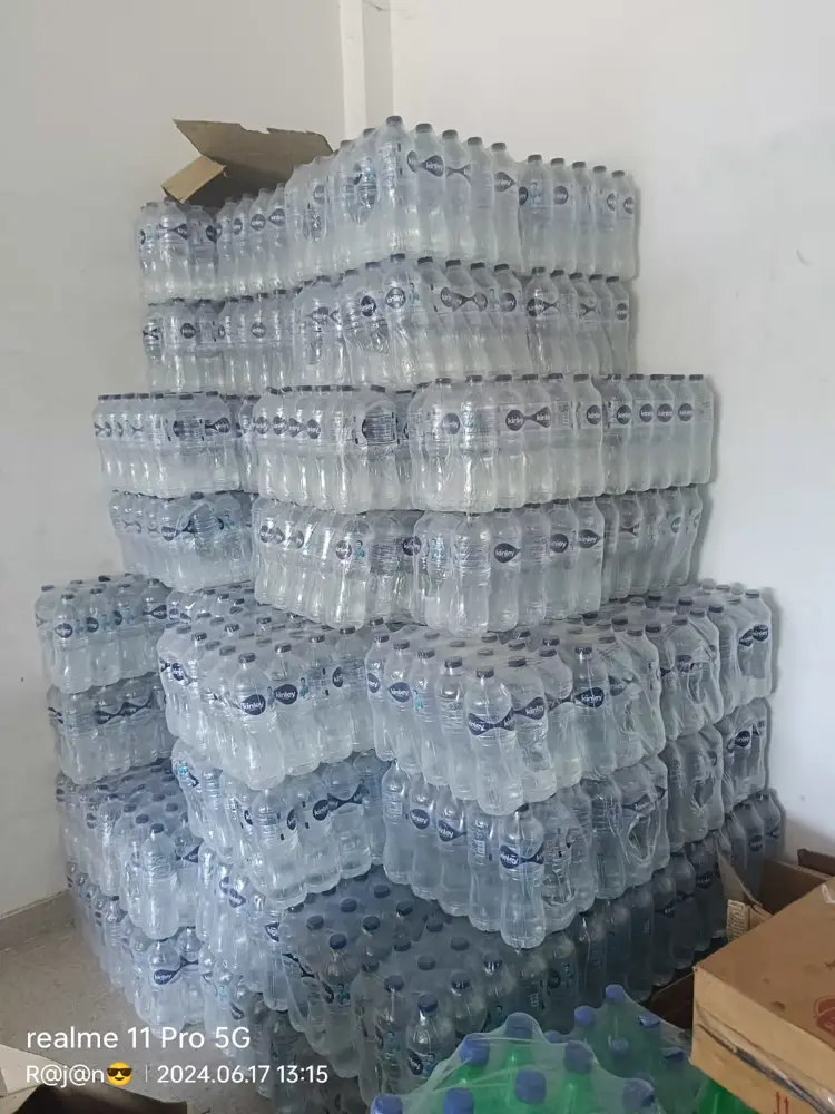 Packaged drinking water stock at the Anexo hub